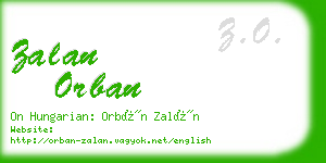 zalan orban business card